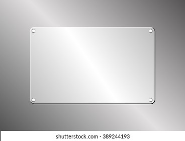 metallic background with plaque