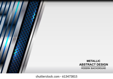 Metallic background polished steel texture, vector illustration