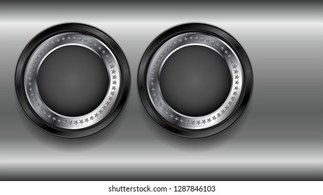 The metallic Background with rings