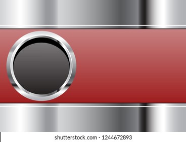 metallic background and round banner