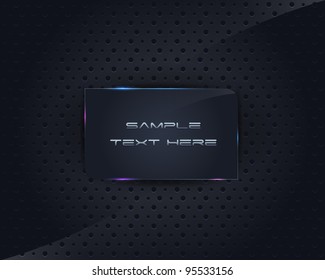 Metallic Background and Shiny Banner/Card Vector Design