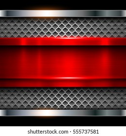 Metallischer Hintergrund, glänzende elegante Metallstruktur, Vektorgrafik.