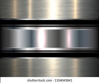 plateado de fondo metálico, textura de metal vectorial.
