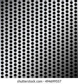 Metallic background steel circle grid 