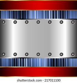 Metallic background of steel plates for your design