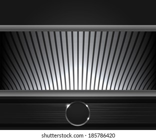 Metallic background steel texture, vector.