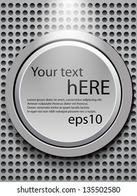 Metallic background with text frame eps10