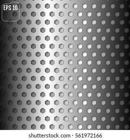 Metallic background, vector illustration. Carbon concept. Material design.