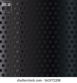 Metallic background, vector illustration. Carbon concept. Material design.