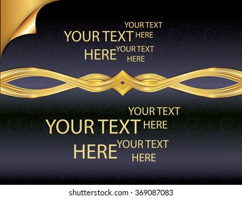 Metallic background with wrapping corner, for any occasion. Print colors used. Copy space for your own text.