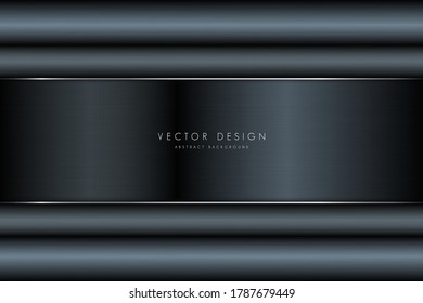 Metallic background.Blue and silver with dark space. Metal technology concept.
