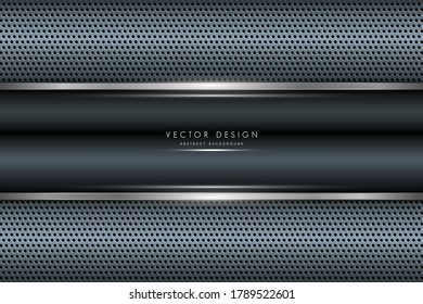 Fondo metálico.Azul y plata con textura perforada. Concepto de tecnología del metal.