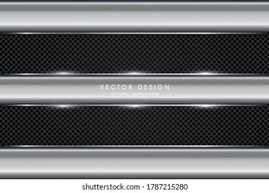 Metallischer Hintergrund.Grau und Silber mit Kohlefaserstruktur.Metaltechnik-Konzept.