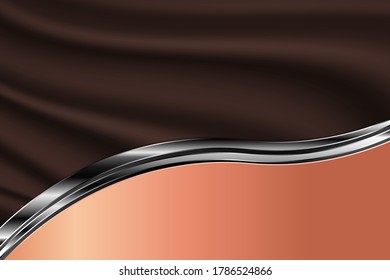 Metallic background.Luxury of pink and silver.Silk texture elegant metal modern design.