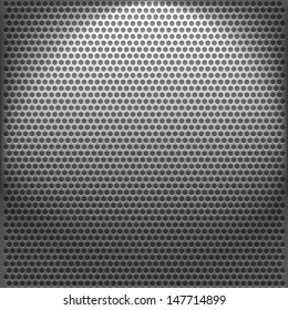 Metallic backgrounds with holes. Vector illustration