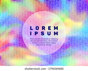 Metallic banner fluid holographic gradient vector design. Business card blurred holo backdrop. Chrome fluid neon holographic background for banner.