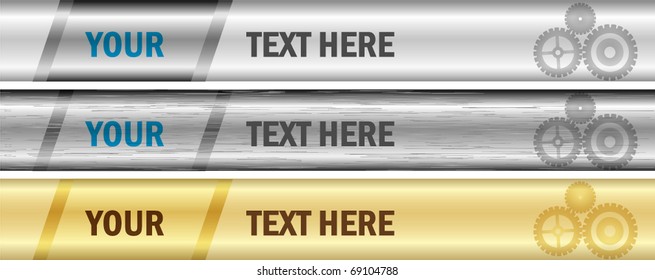 Metallic banner set