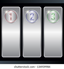 Metallic banners vector illustration.