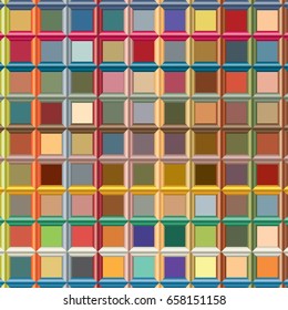 Metallic bars overlapping, the spaces are filled in with color swatches