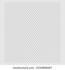 Metallic black mesh on a white background. Geometric texture. Interlaced wavy lines. Monochrome linear waves fence. Vector illustration.
