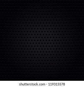 Metallic black perforated background