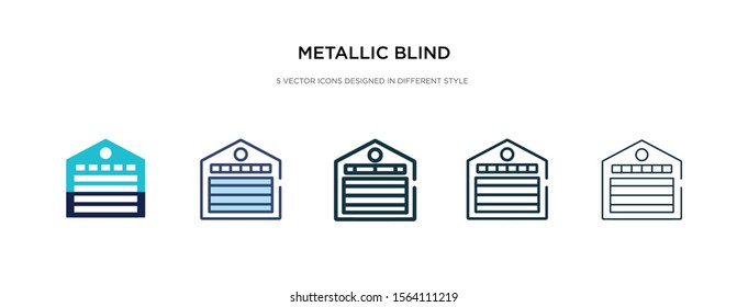 metallic blind icon in different style vector illustration. two colored and black metallic blind vector icons designed in filled, outline, line and stroke style can be used for web, mobile, ui