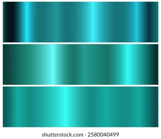 metallic blue gradient palette collection. Set of blue metallic gradients. Blue gradients collection.