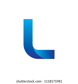 metallic blue letter L