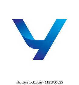 Metallic Blue Letter Y Stock Vector (Royalty Free) 1121906525 ...