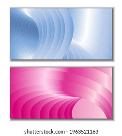 Metallic blue and pink stripes, metallic gradient. Cover design. Creative background, wallpaper, magazine cover. EPS