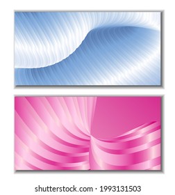 Bandas metálicas azules y rosas, gradiente metálico. Diseño de portada. Fondo creativo, fondo de pantalla, portada de la revista. EPS