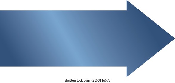 Metallic blue right arrow vector