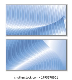 Metallic blue stripes, metallic gradient. Cover design. Creative background, wallpaper, magazine cover. EPS