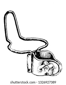 Metallbolzen werden in der Regel als Regler in älteren Lampenformen verwendet. Besteht aus Messing, vintage graviert Linie Kunstillustration. Fahrradzubehör - 1900