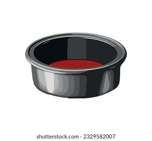 Metallic bowl empty icon isolated design