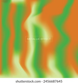 Metallic bronze and green textured background reflective flowing shape