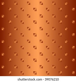 Metallic bronze plate (vector)