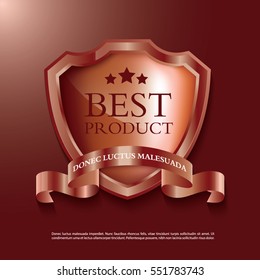Metallic Bronze Shield