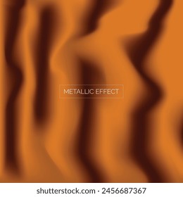 Metallic bronze textured background reflective flowing shape