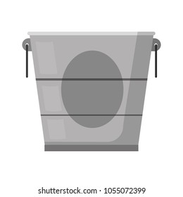 metallic bucket object to collect water