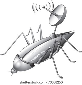 metallic bug with transmitter