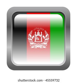 metallic button in colors of Afghanistan