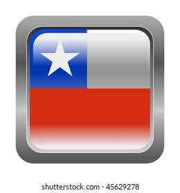 metallic button in colors of Chile