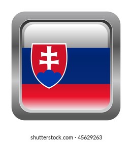 metallic button in colors of Slovakia