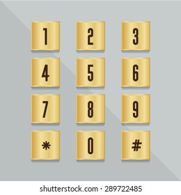 Metallic buttons number