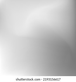 Metallic Calm Sky Dynamic Silver Gradient Background. Light Dark Monochromatic Aluminium Blurry Texture. Soft Grey Blurred Fluid Background. Wavy Liquid Curve Water Dynamic Swirl Gradient Mesh.