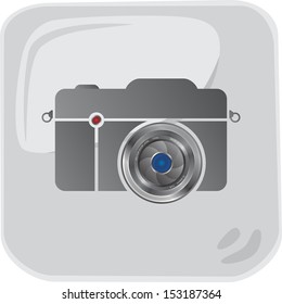 metallic camera icon application