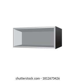 Metallic case or box, vector design for general use.