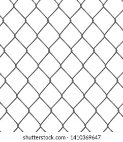 Metallic chain fence. vector illustration