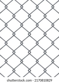 Metallic chain fence. vector illustration